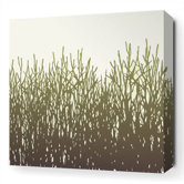 Field Grass Stretched Wall Art in Moss