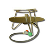 Jet Burner Outdoor Cooker Package with Baffle and Round Bar Legs