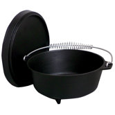Seasoned Cast Iron Dutch Oven with Feet