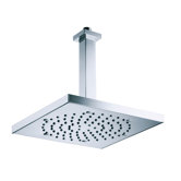 Jewel Shower Series Square Ceiling Mount Anti Lime Shower Head with Cast Brass Shower Arm