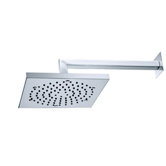 Jewel Shower Series Square Rain shower Anti Lime Shower Head with Cast Brass Shower Arm