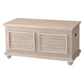 Cape May Storage Trunk with Wood Top