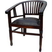 Sessel mit Ledersitz