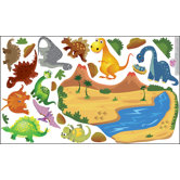 Peel and Play Dinosaur Wall Play Set