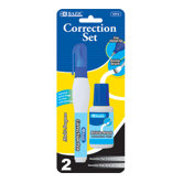 Metal Tip Correction Pen and Correction Fluid (Set of 2)