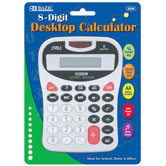 8-Digit Silver Desktop Calculator with Tone (Set of 48)