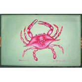 Coastal Pink Crab Door Mat
