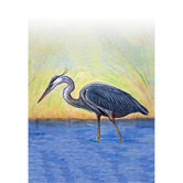 Blue Heron Vertical Flag
