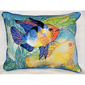 Coastal Two Fish Indoor / Outdoor Pillow