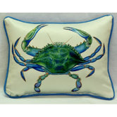 Coastal Male Blue Crab Indoor / Outdoor Pillow