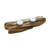 Flat Wood 2-Tealight Candleholder