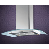 600 CFM Glass Canopy Chimney Island Hood