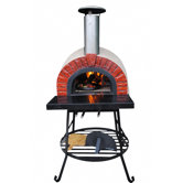 Outdoor Wood Fired Oven with Red Brick Arch