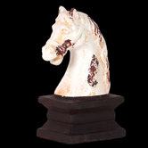 Ceramic Horse Head on the Stand Statue
