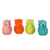 Ceramic Owl Bank (Set of 4)