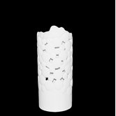 White Ceramic Vase Cut Design