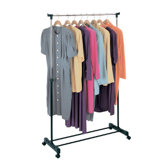 Free Standing Storage Rolling Adjustable Garment Rack Clothes Hanger