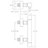 Kuatro Square Bath Shower Mixer