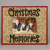 Christmas Memories Khaki Picture Frame