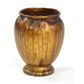 Distressed Fire Glazed Ginger Jar Vase