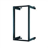 Black Fixed Wall Mount Equipment Rack