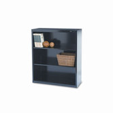 Metal Bookcase, 3 Shelves, 34-1/2W X 13-1/2D X 40H