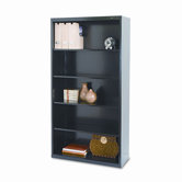 Metal Bookcase, 5 Shelves, 34-1/2W X 13-1/2D X 66H