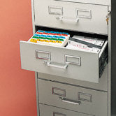 7-Drawer Multimedia Cabinet for 5 X 8 Cards, 19-1/8W X 52H