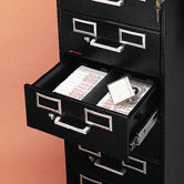 8-Drawer File Cabinet for 3 X 5 and 4 X 6 Cards, 15W X 52H