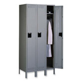 Single-Tier Locker, 36"x18"x78", Medium Gray