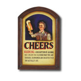 Hand-Carved Cheers Sign