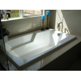Designer Solo 60" W X 32" D Bath Tub with Combo System