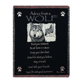 Advice From a Wolf Tapestry Throw