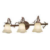 Vine Three Light Bath Vanity in Bark