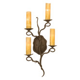 Vine Four Light Wall Sconce in Bark