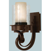 Newport One Light Wall Sconce with Tea Stained Glass Shade in Satin Bronze