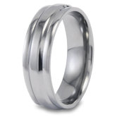 Titanium Domed Polished Ring