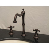 Widespread Bathroom Faucet with Double Cross Handles