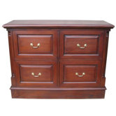 Mahogany 4 Drawer Filing Cabinet in Mahogany