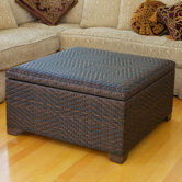 Wicker Cocktail Ottoman