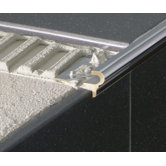 Anodized Aluminum Classic Stair Nose in Satin Silver