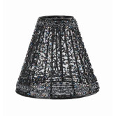 Black Beaded Lace Chandelier Mini Shade