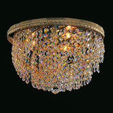 Bohemian Crystal Basket 6 Light Flush Mount