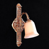 Baroque One Light Wall Sconce in Antique Brass