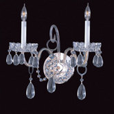 Bohemian Crystal Candle Wall Sconce in Clear Crystal
