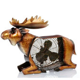 Moose Figurine Table Top Fan