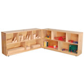 24" Maple Folding Storage Unit