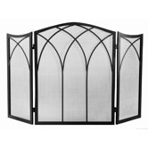 Arched 3 Panel Fireplace Screen