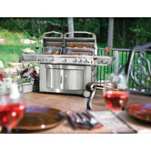Prestige II Gemini Gas Grill with Infrared Side Burner and Doors