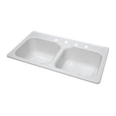 Deluxe 33" x 19" Kitchen Sink
